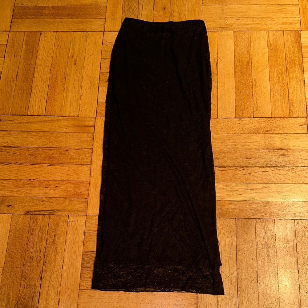 Black Lace Maxi Skirt